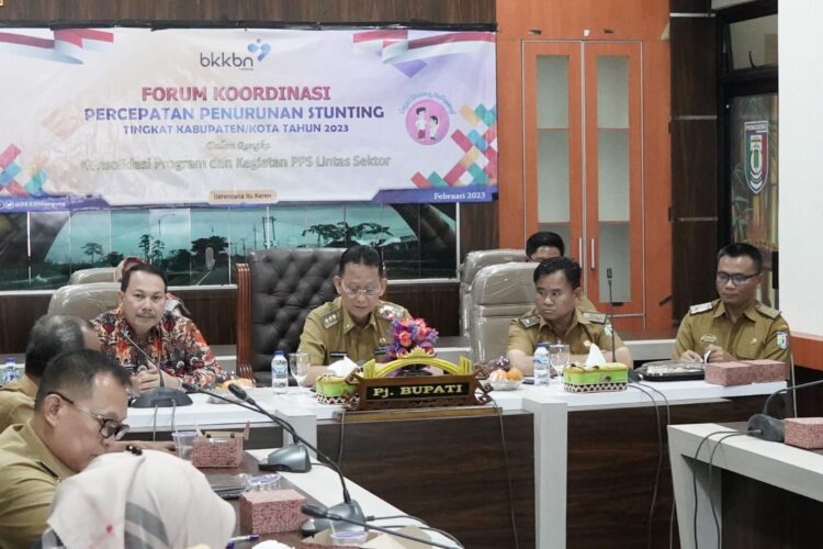 Pj . Bupati Pringsewu Pimpin Forum Rakor Percepatan Penurunan Stunting