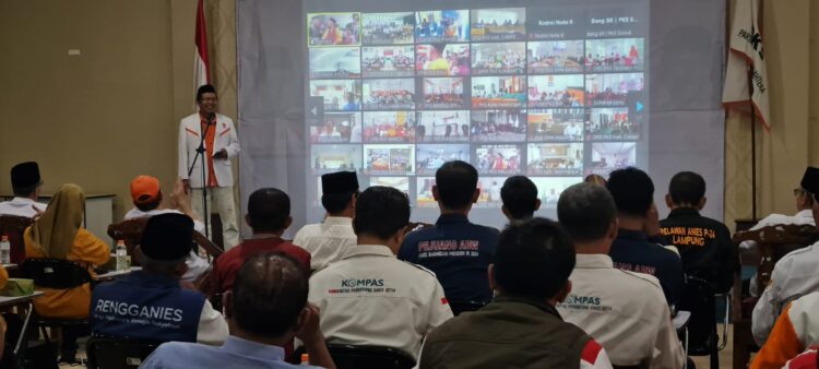 PKS Lampung Dan Aliansi Pendukung Anies Nobar Sosialisasi Hasil Keputusan Musyawarah Majelis Syuro ke VIII PKS
