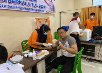 Mapolres Mesuji Lakukan Pemeriksaan Kesehatan Berkala Para Personel Polri