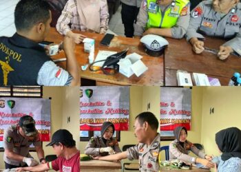 Sidokkes Polres Way Kanan Lakukan Pelayanan Puskesmas Keliling