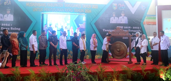 Implementasikan UU No. 25/2004, Pemkab Tanggamus melalui BAPPERIDA Laksanakan Musrenbang Tahun 2023