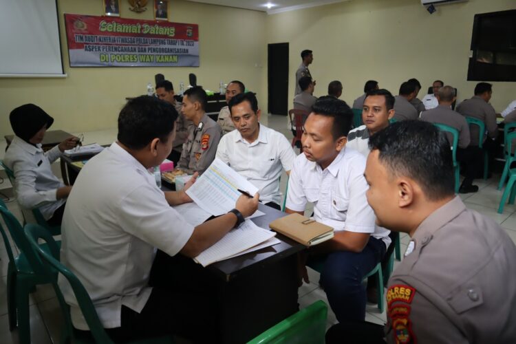 Polda Lampung Lakukan Audit Kinerja Tahap I TA 2023 di Polres Way Kanan