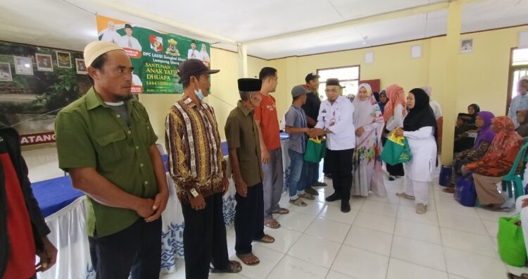 Ringankan Beban Warganya, Lasqi Kecamatan Sungkai Utara, Beri Santunan Kepada Yatim Piatu Dan Kaum Dhuafa