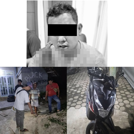Kepergok Mencuri Sepeda Motor, Pemuda in Dibekuk Polisi