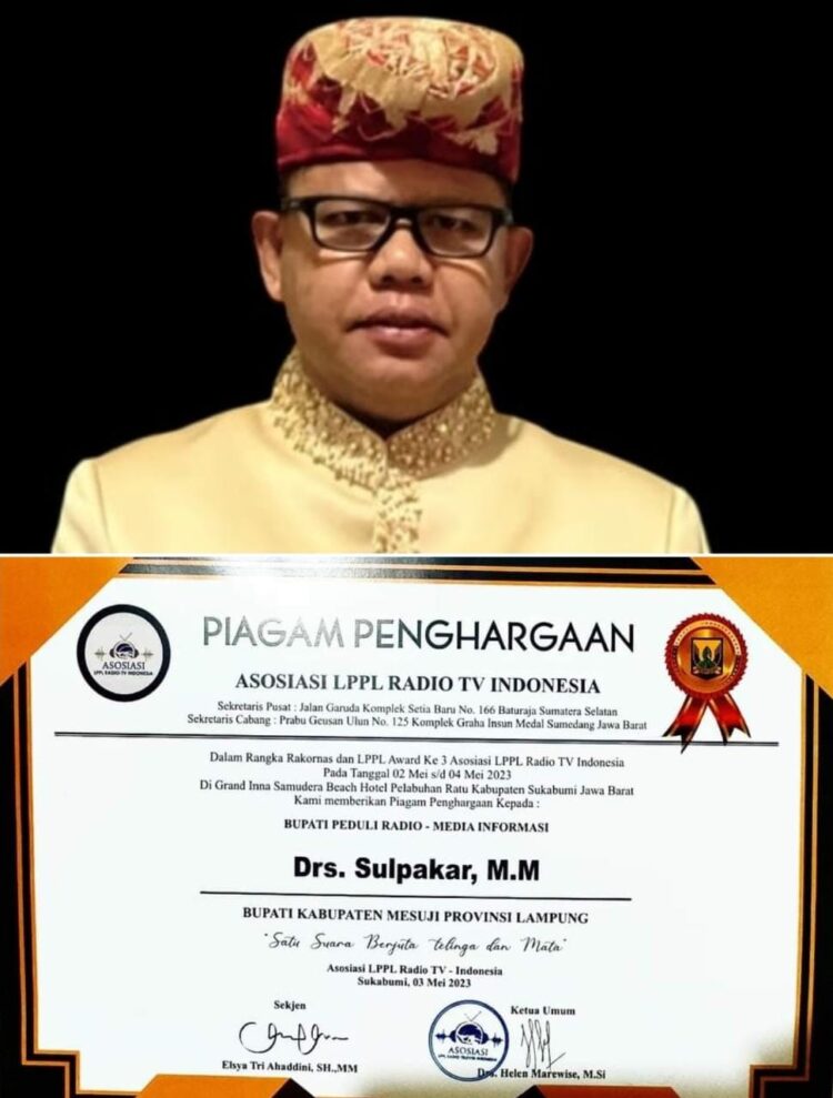 Mesuji Raih Penghargaan Terbanyak se- Lampung, Dalam Rakornas LPPL Award 2023