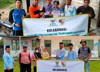 Baznas Tubaba Salurkan Bantuan Rehab Gedung TK dan Korban Tersambar Petir