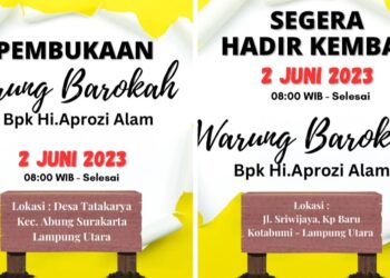 Ringankan Beban Masyarakat, Aprozi Alam Buka Warung Makan Barokah Di Desa Tata Karya Dan Kampung Baru
