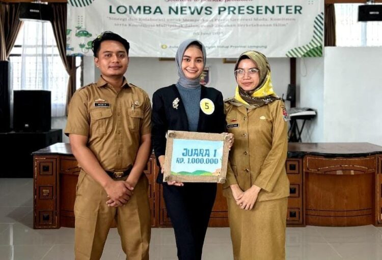 Wakili Mesuji Lomba News Presenter Tingkat Provinsi Lampung, Melinda Raih Juara Pertama