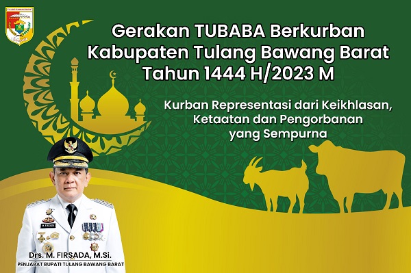 Gerakan Tubaba Berkurban, Pemkab Bagikan 163 Ekor Kambing dan 12 Sapi