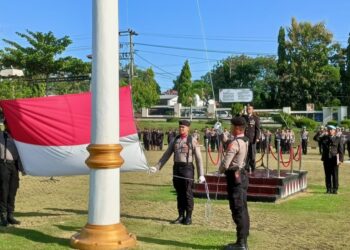 Polres Lampura Gelar Upacara, Memperingati Hari Lahir Pancasila