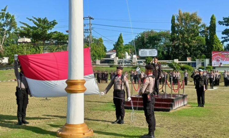Polres Lampura Gelar Upacara, Memperingati Hari Lahir Pancasila