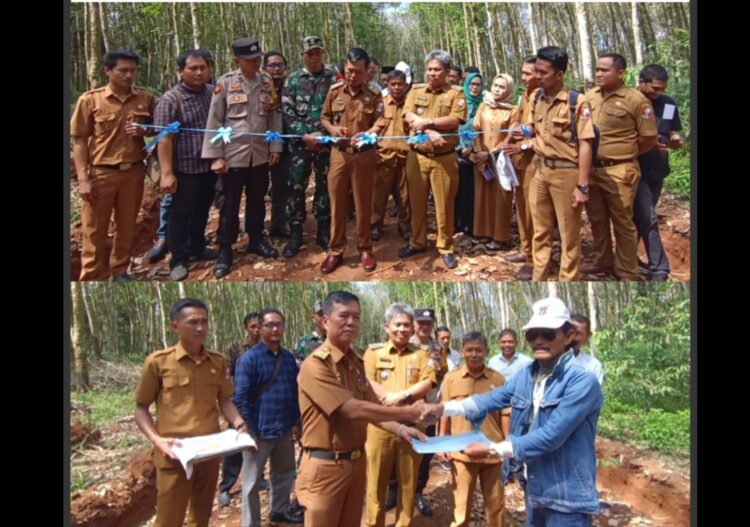 Serap Aspirasi Masyarakat, Pemdes Negara Agung Bangun Jalan Penghubung Antar Dusun