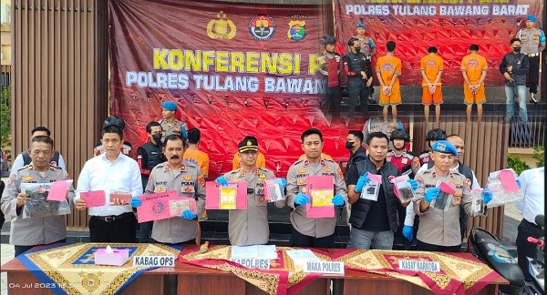 3 Tersangka Kasus Narkoba Diamankan Polres Tubaba, Satu Diantaranya Oknum Wartawan