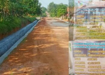 Realisasikan DD 2023, Pemerintah Tiyuh Marga Sari Bangun 2 Titik Drainase