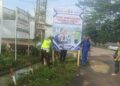 Satlantas Polres Way Kanan Pasang Banner Himbauan Tertib Lalu Lintas