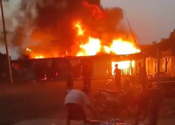 Tiga Ruko KUD Di Desa Trimodadi Ludes Terbakar
