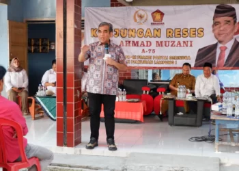 Serap aspirasi masyarakat, Sekjen Gerindra H. Ahmad Muzani turun ke Palas.