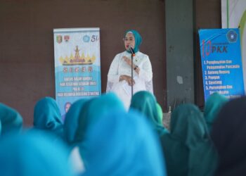 Ketua TPKK Mesuji, Adakan Pengajian Dan Pemberian Bantuan Resiko Stunting Di Wisata Religi