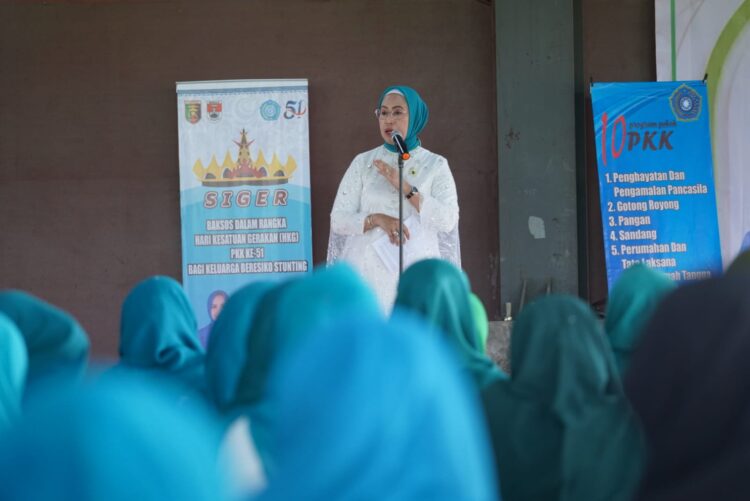 Ketua TPKK Mesuji, Adakan Pengajian Dan Pemberian Bantuan Resiko Stunting Di Wisata Religi