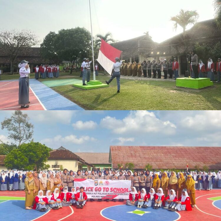 Polwan Polres Way Kanan Gelar Police Goes To School