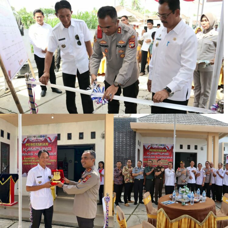 Kapolres Way Kanan Resmikan Lembasung Jadi Kampung Bebas Narkoba