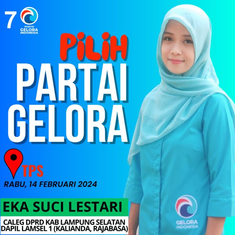 Eka Suci Lestari Wanita Muda Berparas Ayu, siap maju diCaleg DPRD Dapil I Lampung Selatan.