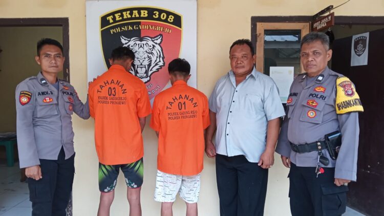 Polsek Gadingrejo Tangkap Dua Pelaku Pembobol Konter Handphone