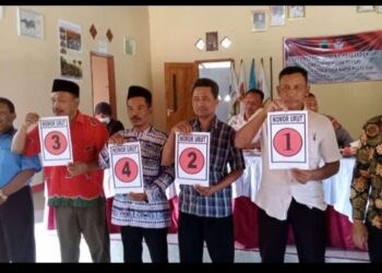 Pilkades Serentak, 4 Calon Kades Karya Mulyasari Resmi Ditetapkan.