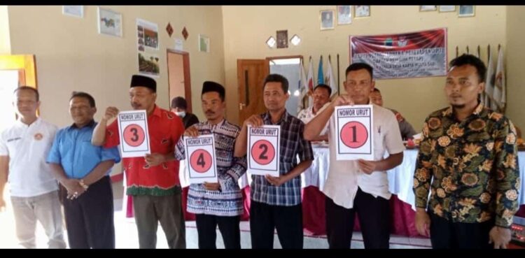 Pilkades Serentak, 4 Calon Kades Karya Mulyasari Resmi Ditetapkan.