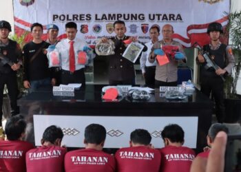 12 Pelaku Kejahatan Di Lampura Ditangkap Polisi