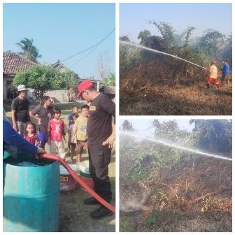 Bak minum Obat, Pagi berikan Bantuan Air bersih, Sore Hari Tm Damkarmat Padamkan Api
