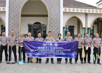 Peringati HUT Lantas Ke-68, Satlantas Porles Mesuji Gelar Baksos