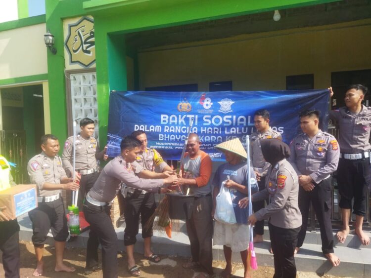 Ikhtiar Sosial Religi Satlantas Polres Pringsewu Sambut HUT Lantas Ke-68