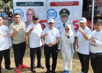 Pemkab Mesuji Gelar Apel dan Senam Bersama Desa Bersih Narkoba