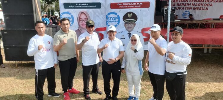 Pemkab Mesuji Gelar Apel dan Senam Bersama Desa Bersih Narkoba
