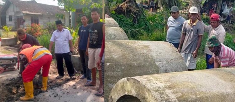 Bentuk Kepedulian, Baharuddin Bangun Sejumlah Gorong-gorong Pakai Dana Pribadi