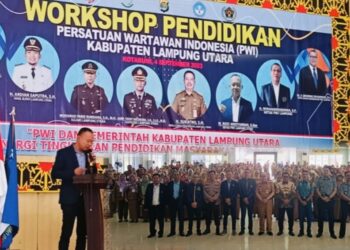 Tingkatkan Pendidikan Cerdas Informasi, 500 Guru Dilampura Ikuti Workshop Pendidikan PWI Lampura