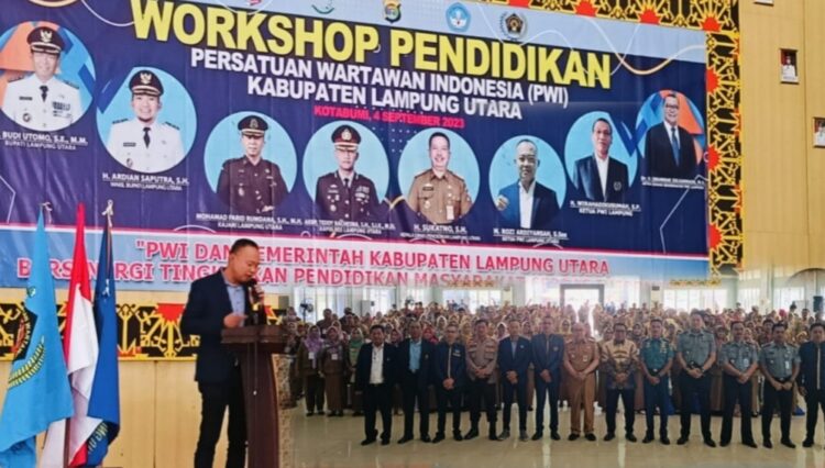 Tingkatkan Pendidikan Cerdas Informasi, 500 Guru Dilampura Ikuti Workshop Pendidikan PWI Lampura