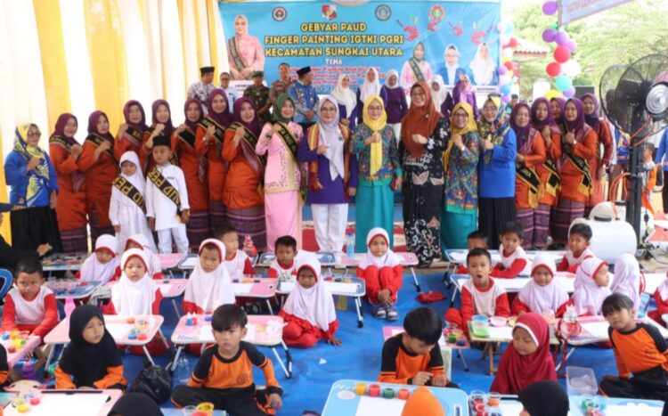 Bunda PAUD Lampura Apresiasi Gebyar PAUD IGTI-PGRI, Di Sungkai Utara
