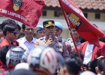 125 Personil Polres Lampura Kawal Aksi Damai, Solidaritas Untuk Pulau Rempang