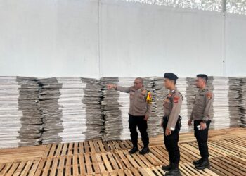 Kabag Ops Polres Pringsewu Cek Logistik Pemilu, Ini Tujuannya