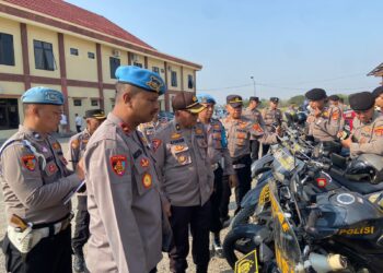 Polres Pringsewu Gelar Apel Pengecekan Infrastruktur Pendukung Pemilu 2024