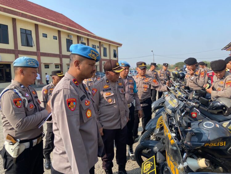 Polres Pringsewu Gelar Apel Pengecekan Infrastruktur Pendukung Pemilu 2024