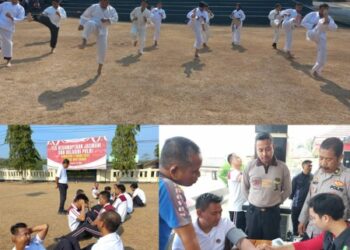Polres Way Kanan Gelar Tes Kesamaptaan Jasmani dan Beladiri Polri Tahun 2023