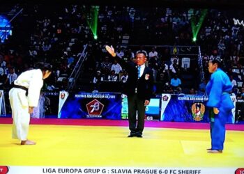 Wakapolres Mesuji Jadi Wasit Kejurnas Judo Kasad Cup XIV 2023