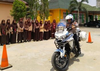 Satlantas Polres Mesuji ke Sekolah, Sosialisasikan Safety Riding