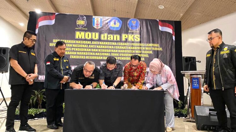 Pertama di Indonesia, GRANAT, Pemda Way Kanan, BNN Provinsi Lampung dan UNILA Gagas Program Percepatan P4GN