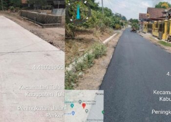 Progres Peningkatan Jalan Lingkungan Tiyuh Panaragan 100 Persen, Kekurangan Diperbaiki