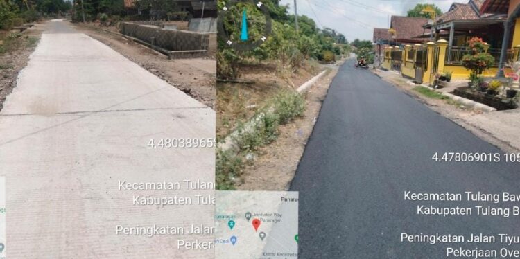 Progres Peningkatan Jalan Lingkungan Tiyuh Panaragan 100 Persen, Kekurangan Diperbaiki