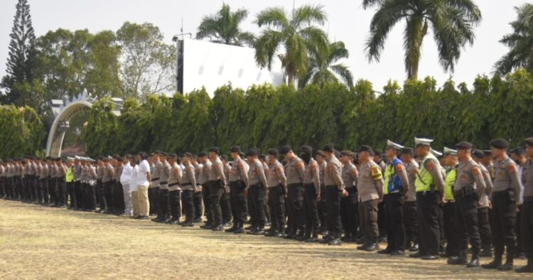 Jelang Pemilu 2024, Polda Lampung Gelar Latihan Simulasi Sispamkota
